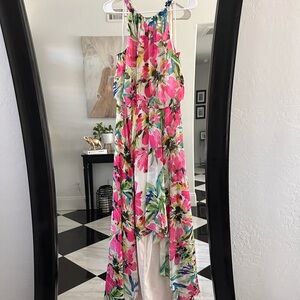 Eliza j high low dress floral size 10
